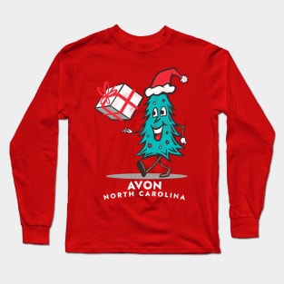 Avon, NC Vacationing Christmas Tree Long Sleeve T-Shirt